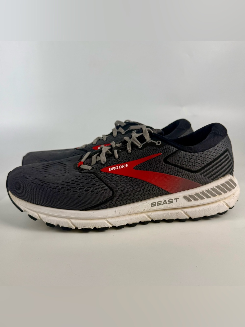 Brooks Beast GTS 20 Shoes Mens 11.5 Extra Wide Gray Running Sneakers 1103274E019